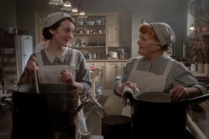 Two maids cook a dinner in Downton Abbey: A New Era