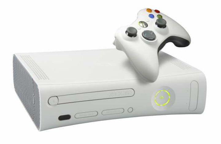 A white Xbox 360 and controller.
