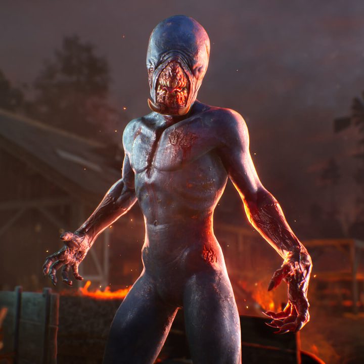 A demon stands tall in Evil Dead: The Game.