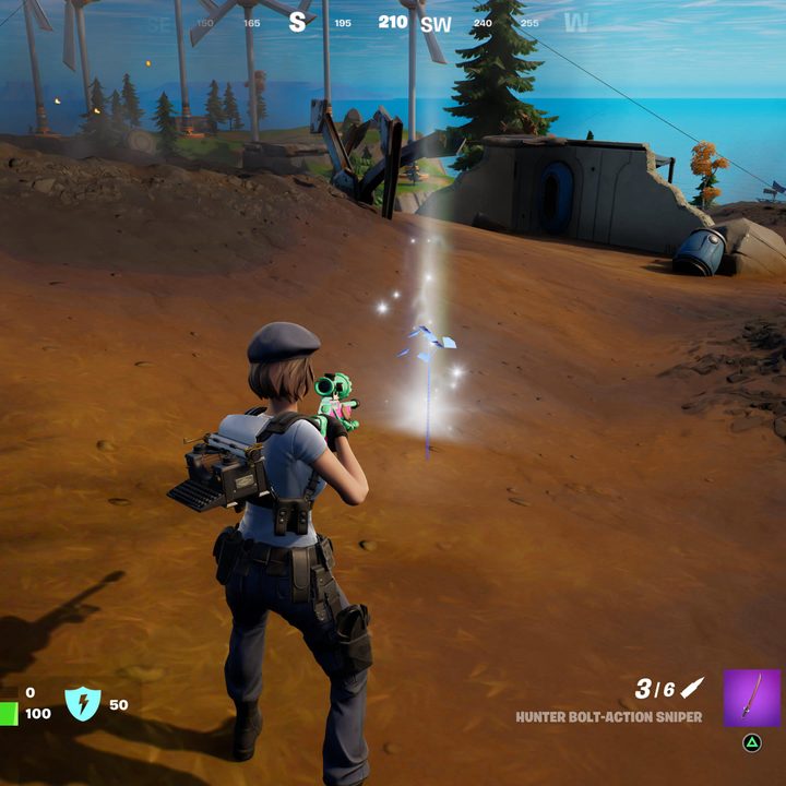 Jill Valentine by plant in Fortnite.