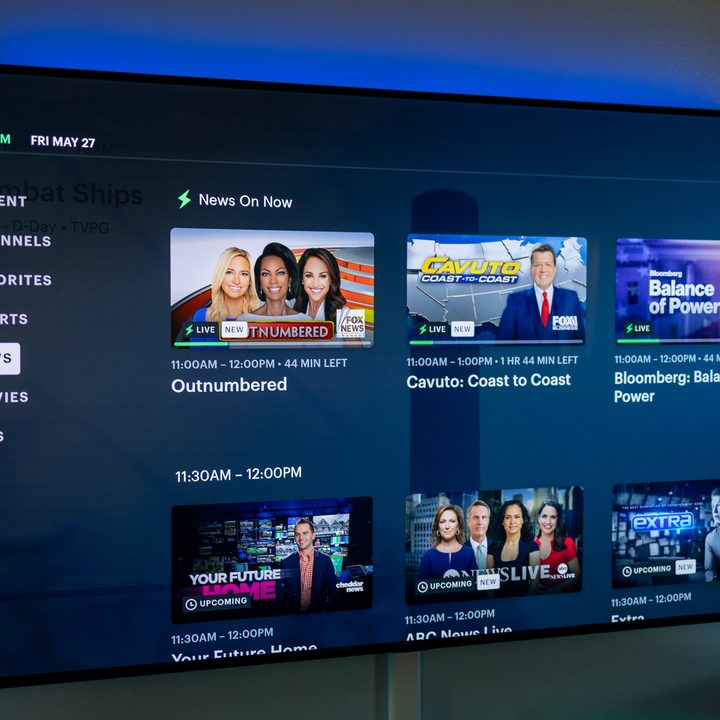 The News section on Hulu With Live TV.