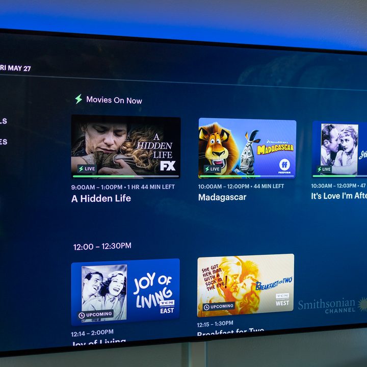 The Movies category on Hulu With Live TV.