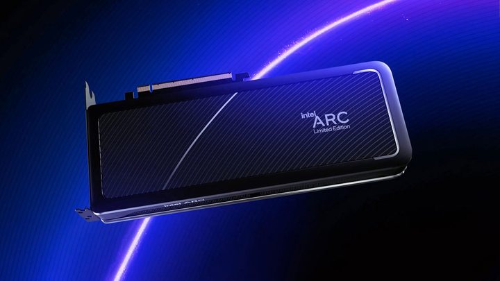 Intel Arc Alchemist reference design render.