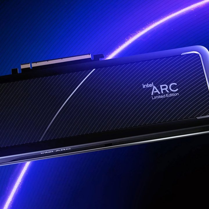 Intel Arc Alchemist reference design render.
