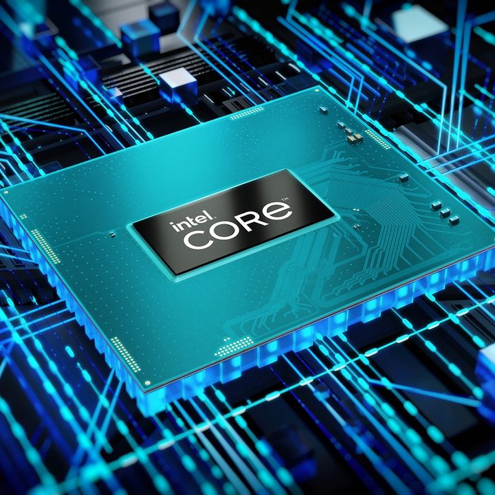 A render of an Intel Core HX chip.