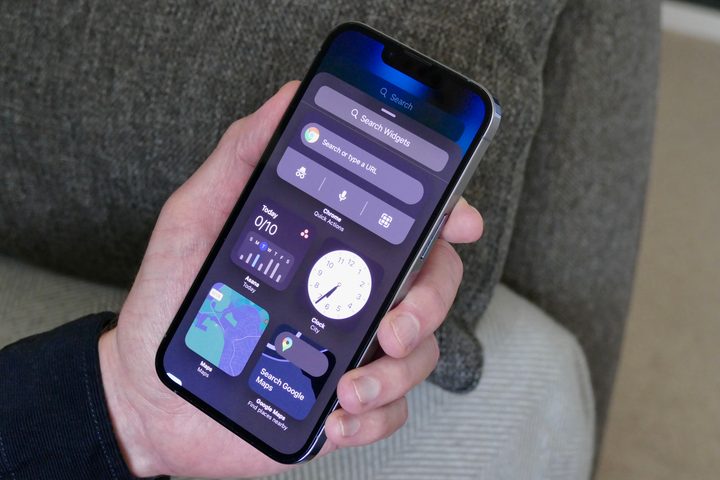 iOS's Widgets screen on an iPhone 13 Pro.