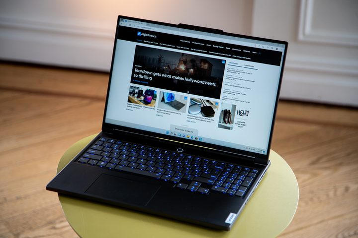 Lenovo Legion Slim 7i sitting on a table.