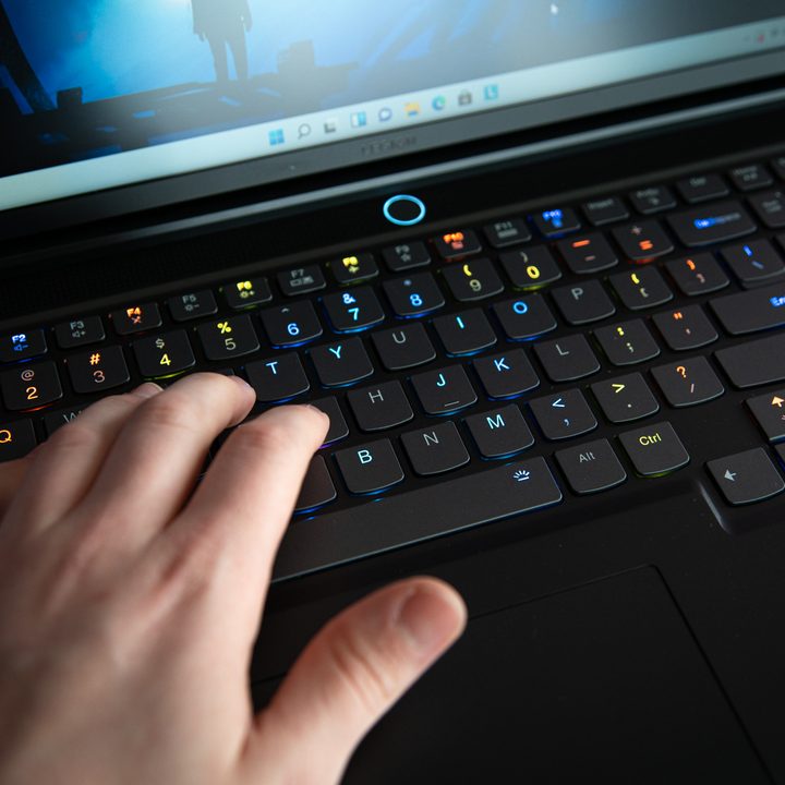 RGB keys on the Lenovo Legion Slim 7i.
