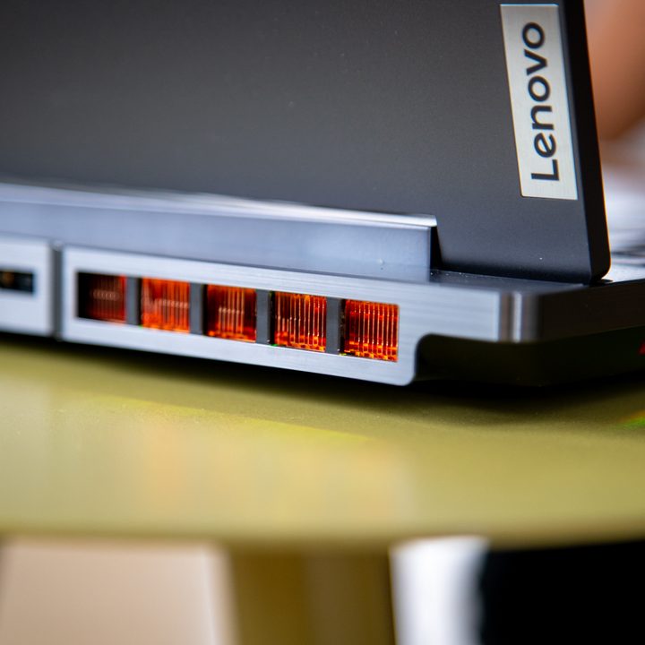 The back ports of the Lenovo Legion 7.