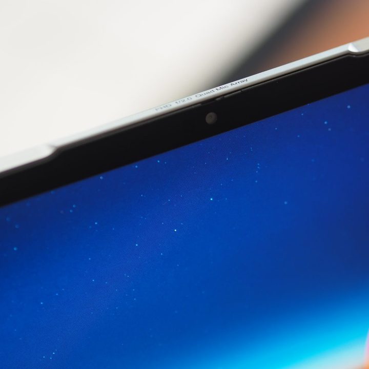 Lenovo ThinkPad X1 Yoga Gen 7 display view showing webcam.