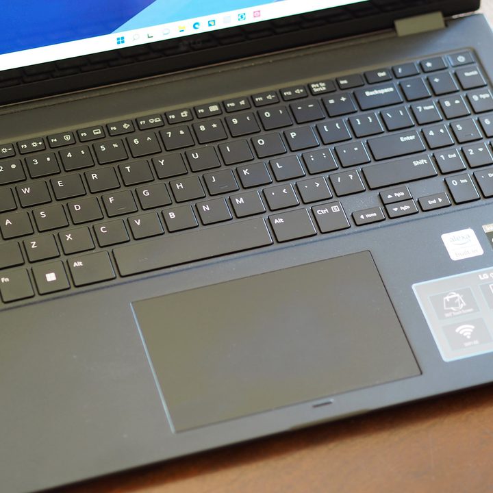 The LG gram 16 2-in-1's keyboard deck.