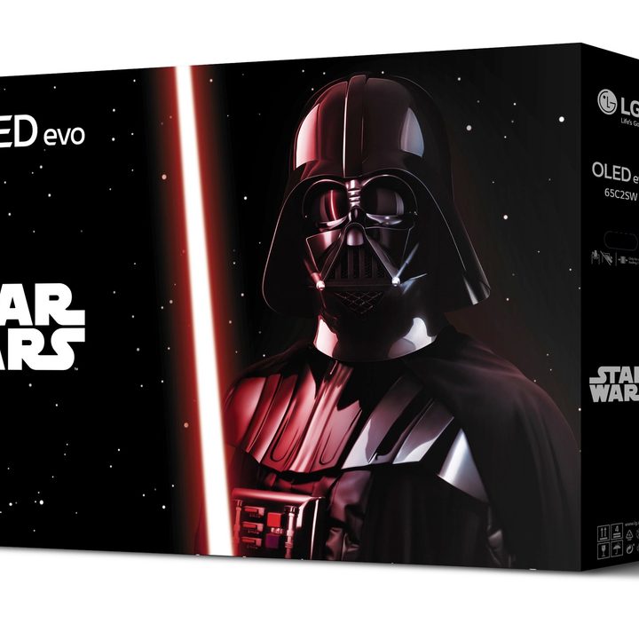 Limited edition Star Wars LG C2 OLED Evo TV shipping box.