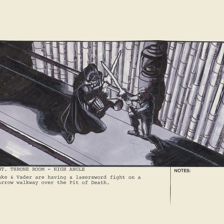 A Star Wars: The Creation image featuring Darth Vader and Luke Skywalker.