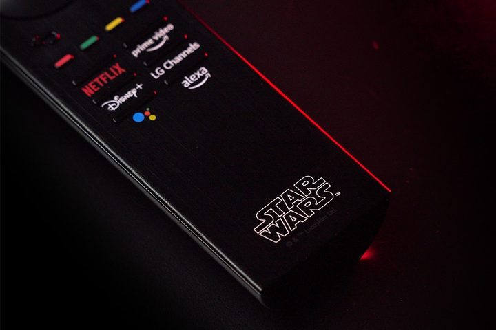 Limited edition Star Wars LG C2 OLED Evo TV remote control.