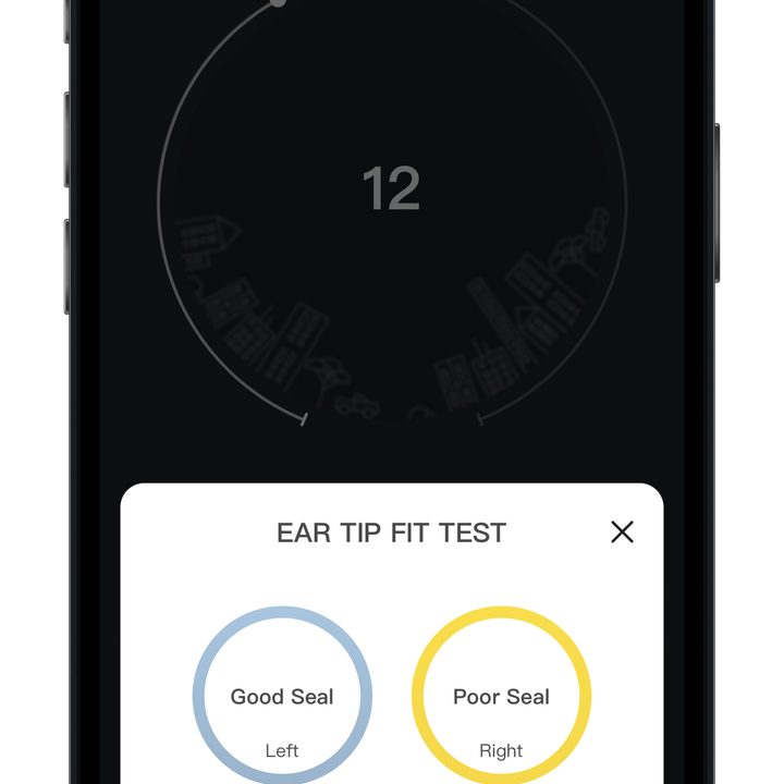 Screenshot of ear-test screen.