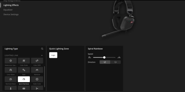 Corsair iCue 4 software.