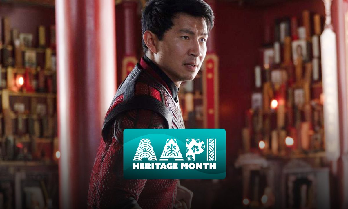 Simu Liu as Shang-Chi in Shang-Chi and the Legend of the Ten Rings.