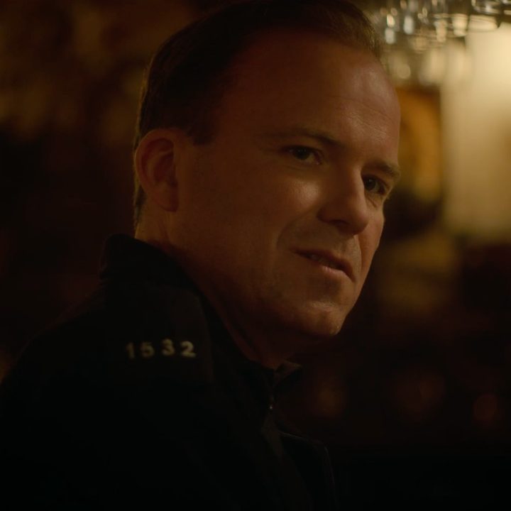 Rory Kinnear playing a policeman in a scene from Men.
