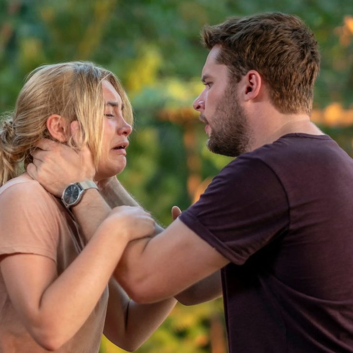 Florence Pugh and Jake Reynor star in Midsommar from A24.
