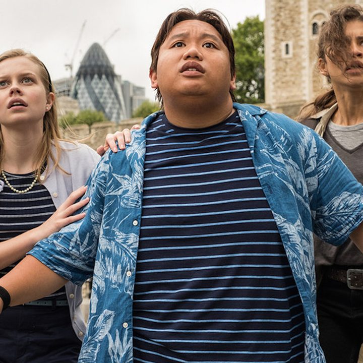 Jacob Batalon, Zendaya and Angourie Rice in Spider-Man: Far From Home.