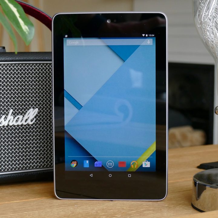 The main Home screen on the Nexus 7.