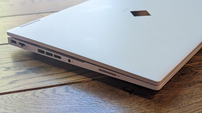 The HP Omen 16 closed on a table.