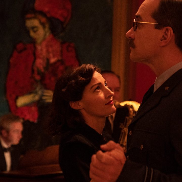 Kelly Macdonald dances with Matthew Macfadyen in a scene from Operation Mincemeat.