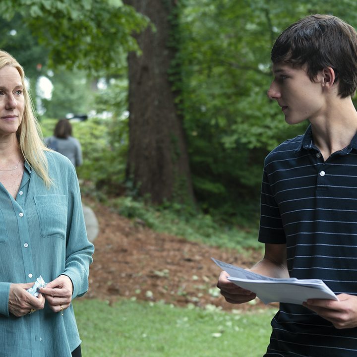Wendy and Jonah standing outside in a scene from Ozark.
