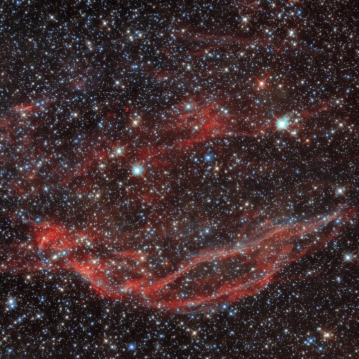 This image from the NASA/ESA Hubble Space Telescope shows the tattered remnant of a supernova — a titanic explosion marking the end of the life of a dying star. This object — known as DEM L249 — is thought to have been created by a Type 1a supernova during the death throes of a white dwarf. While white dwarfs are usually stable, they can slowly accrue matter if they are part of a binary star system. This accretion of matter continues until the white dwarf reaches a critical mass and undergoes a catastrophic supernova explosion, ejecting a vast amount of material into space in the process.