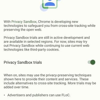 Users can block Google Topics and FLEDGE use in Chrome through settings.