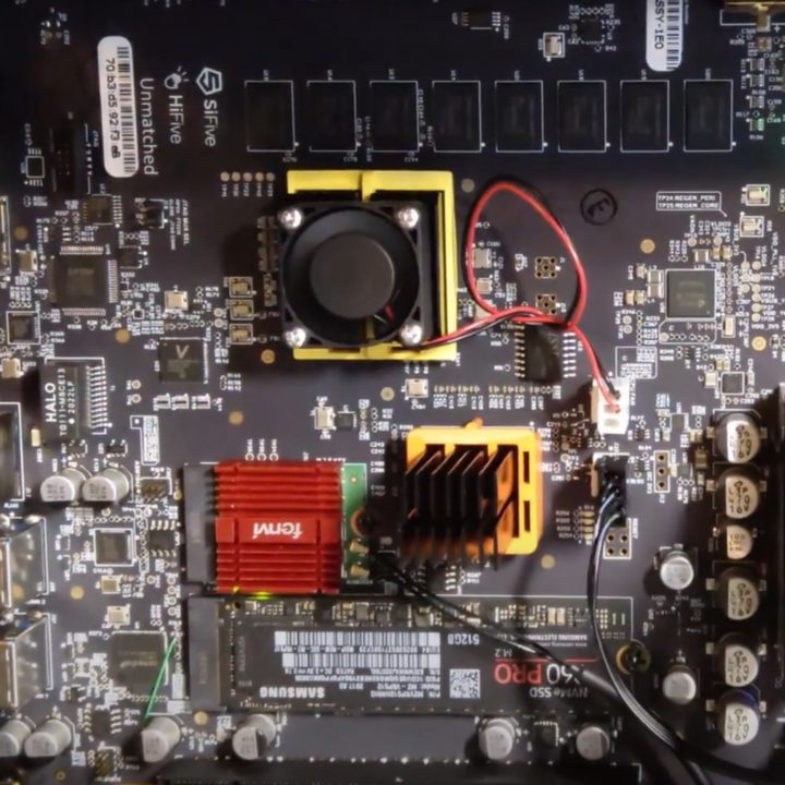 A PC using the SiFive HiFive Unmatched board.