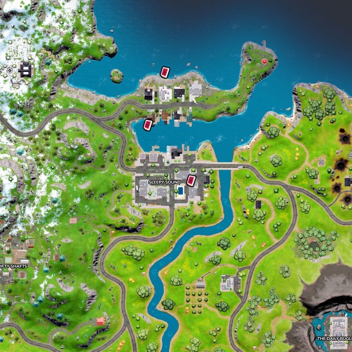 Map of Sleepy Sound in Fortnite.