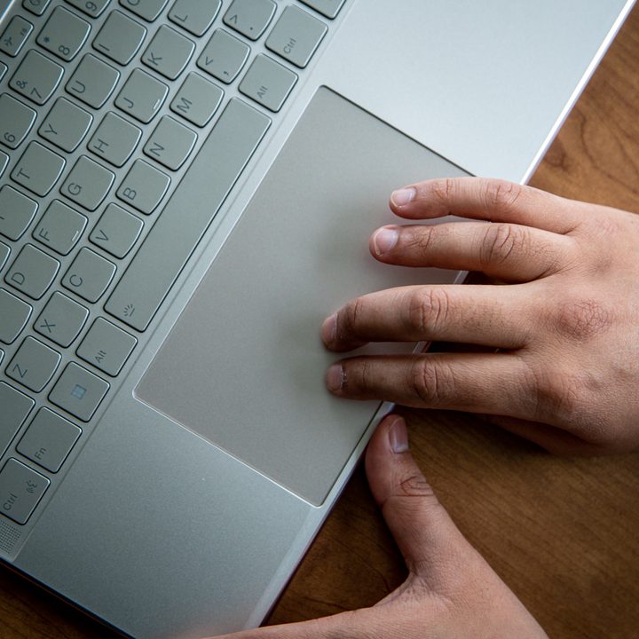 The keyboard on the Slim 9i laptop.