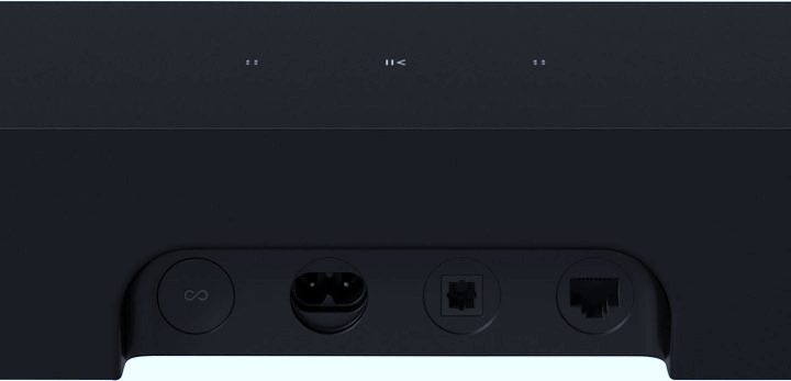 A leaked publicity photo of a new Sonos soundbar in black.