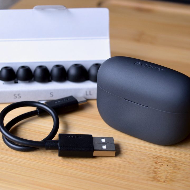 Sony LinkBuds S and accessories.