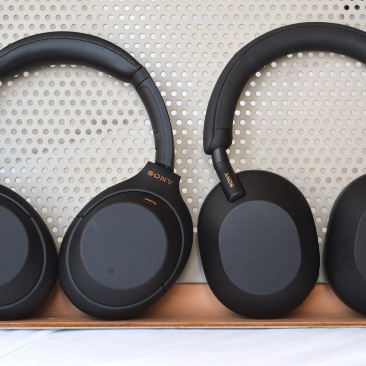 Sony WH-1000XM4 seen next to WH-1000XM5.