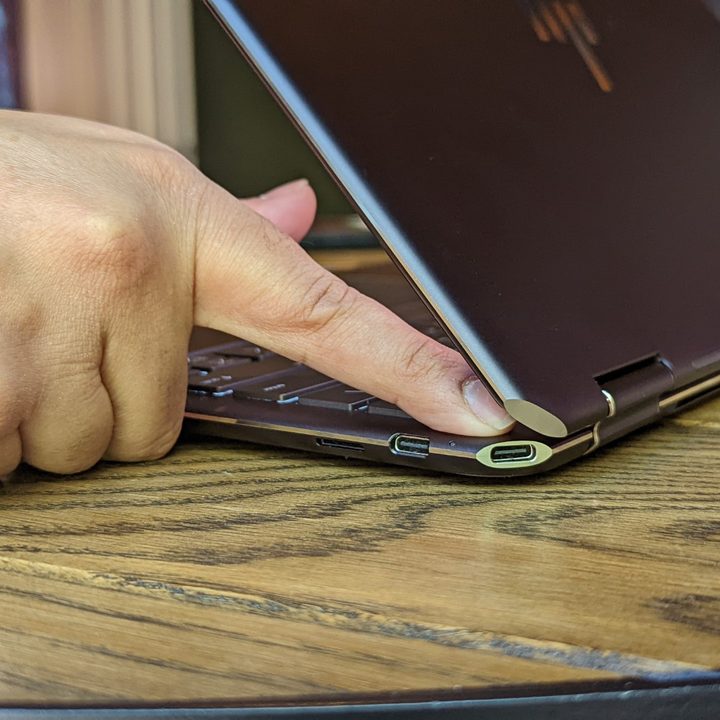 Ports on the right side of the Spectre x360 13.5 inch.