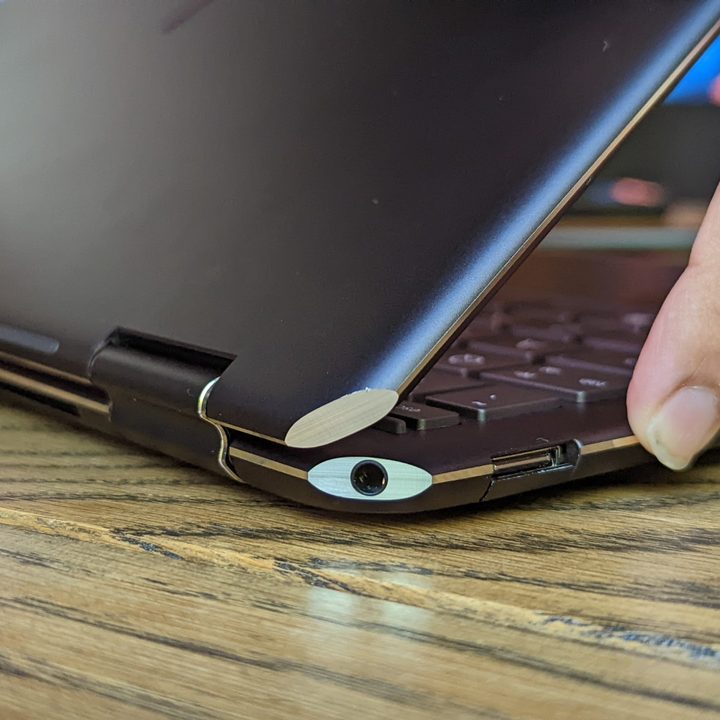 The ports on the left side of the Spectre x360 13.5 inch.