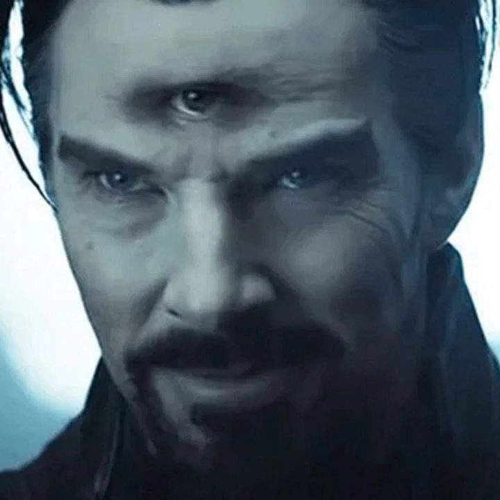 Supreme Strange with his third eye in Multiverse of Madness.