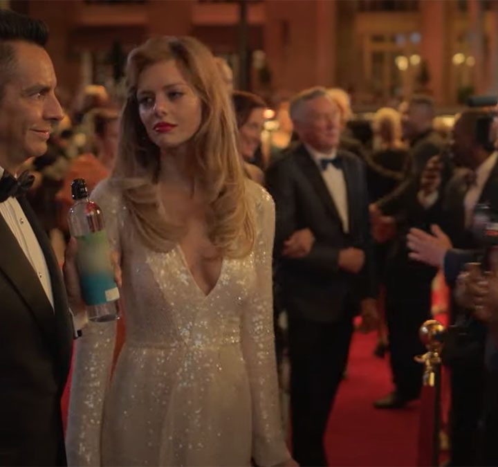 Eugenio Derbez and Samara Weaving in The Valet.