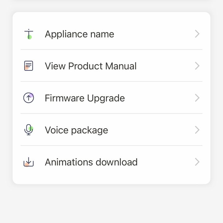 The Tineco App offers access to device settings.