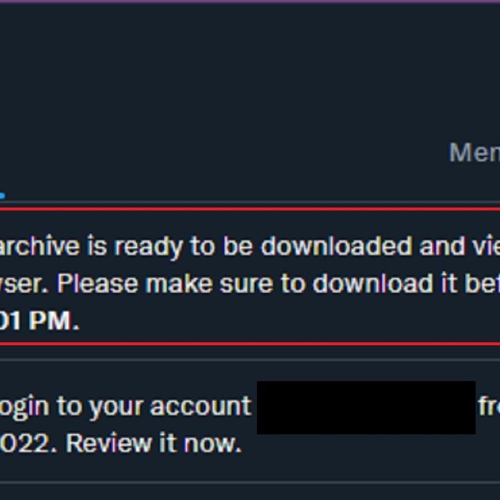 The Twitter web notifications page.