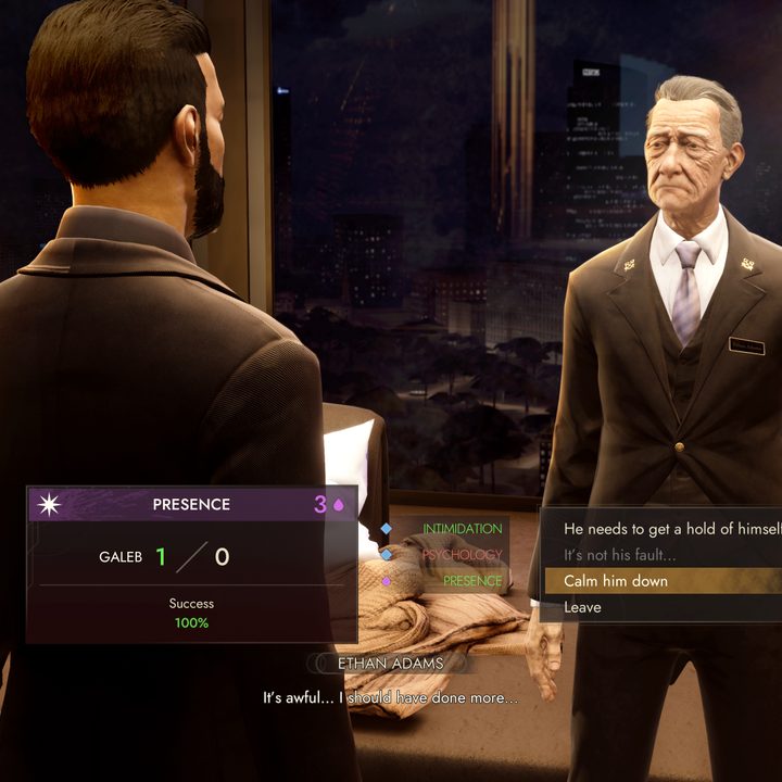 A vampire talks to an old man in Vampire: The Masquerade - Swansong.