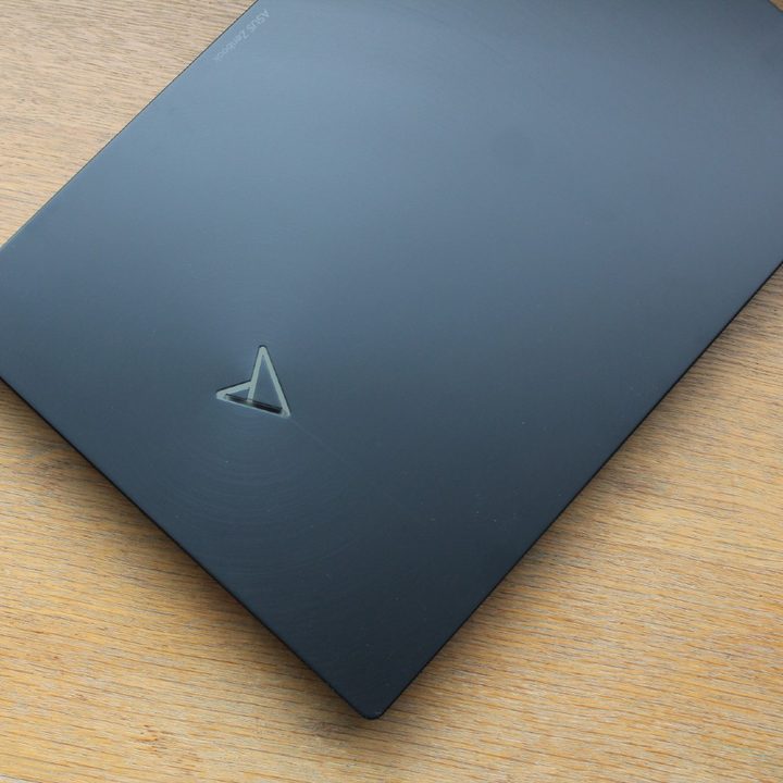 The closed lid of the Zenbook Pro 14 Duo.