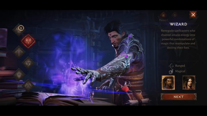 A wizard using magic on a book.