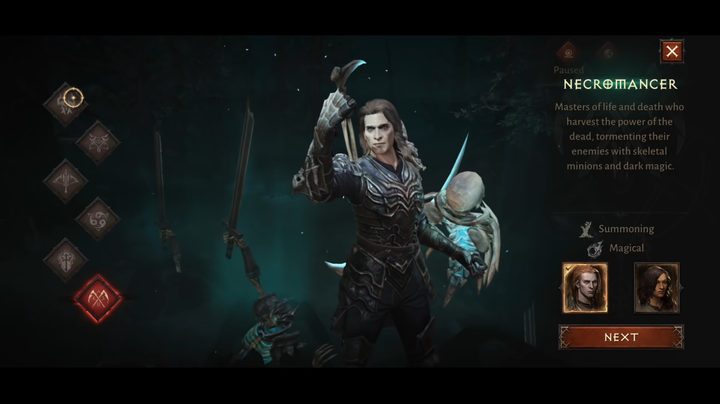 A necromancer summoning skeletons.