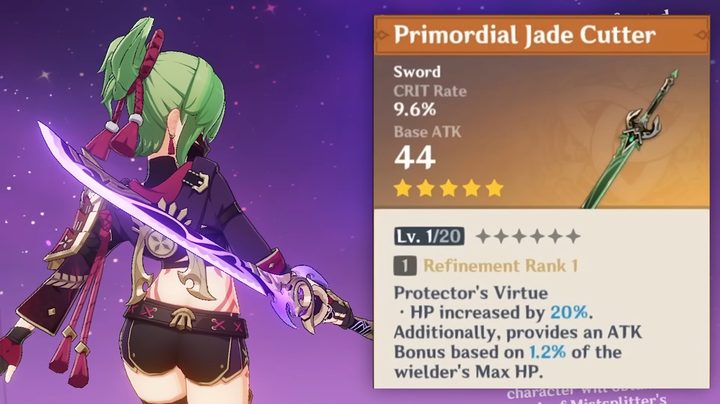 Shinobu equipping a weapon.