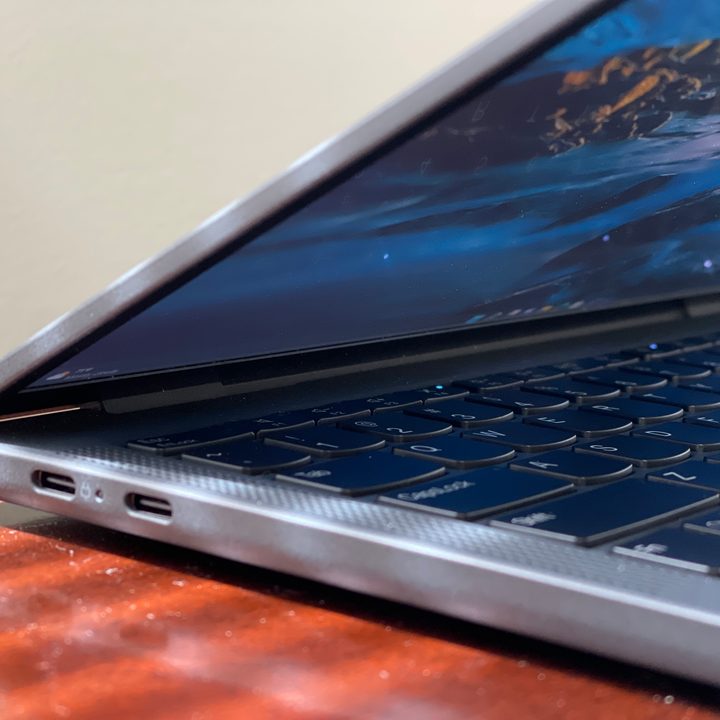 The ports on the ThinkPad x13s.