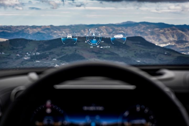 Head-up display in the 2023 Mercedes-Benz GLC-Class.