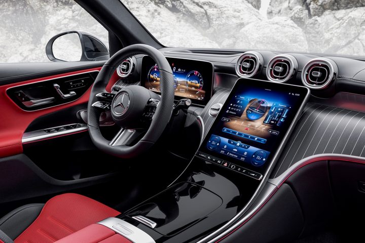 Interior of the 2023 Mercedes-Benz GLC-Class.